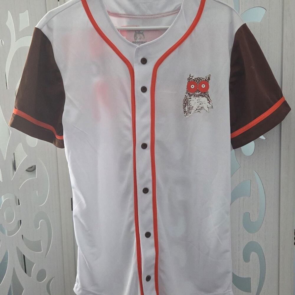 Hooters Spencer’s Baseball Jersey Shirt Men's Small Hooters Makes You Happy